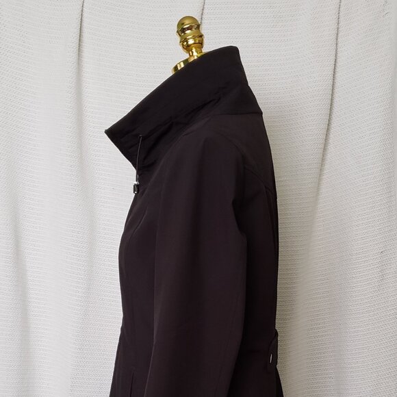 Kristen Blake black trench coat w/ red detail | Size Small - Picture 2 of 16